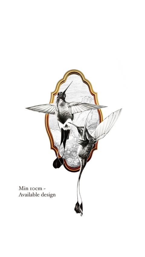 A Pair of Birds & Gold Frame